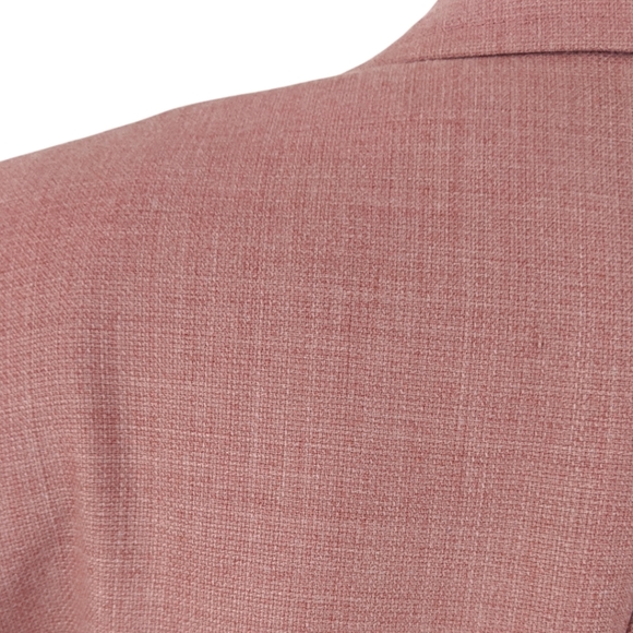 Vintage Oversized Blazer Linen Pink 80s Golf Hart Schaffner & Marx L - Picture 7 of 12